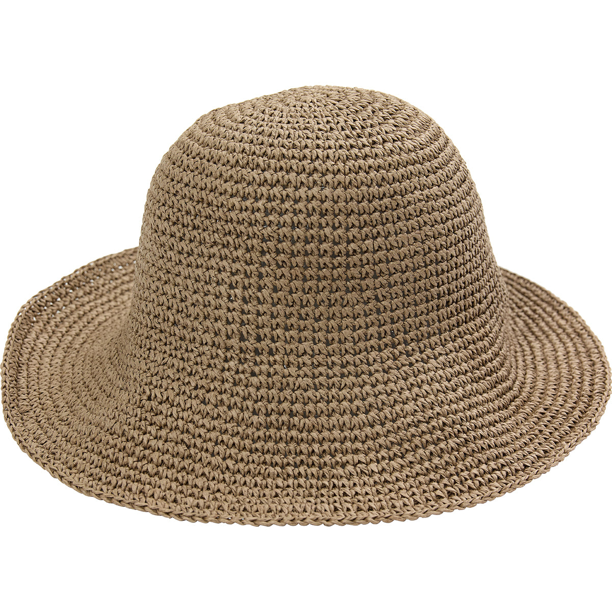 RAFFIA HAT LARGE BRIM, TAUPE