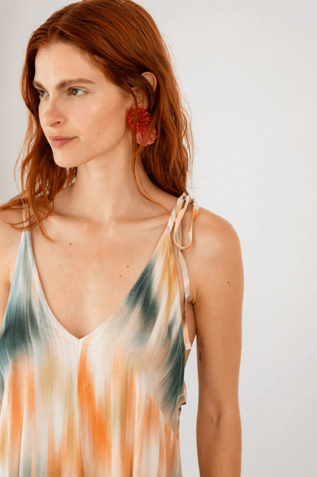 Printed Ecovero Viscose Maxi Dress