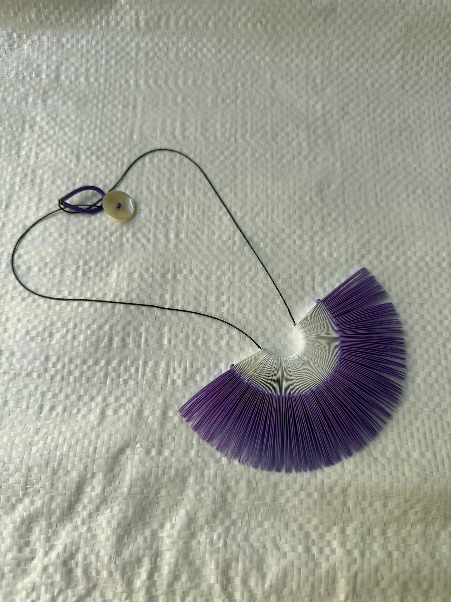 lilac  feather necklace