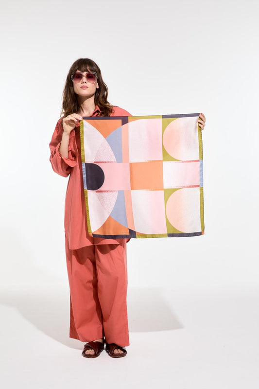 BLUSH MOONLIGHT SQUARE SCARF