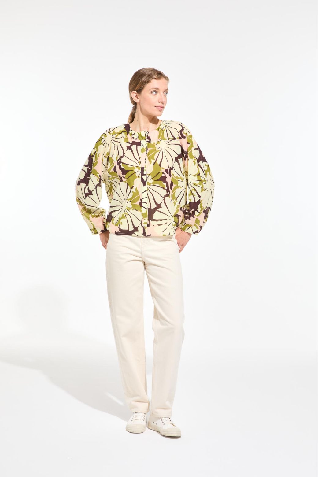 ROSE KHAKI TARA PAVOT SHIRT