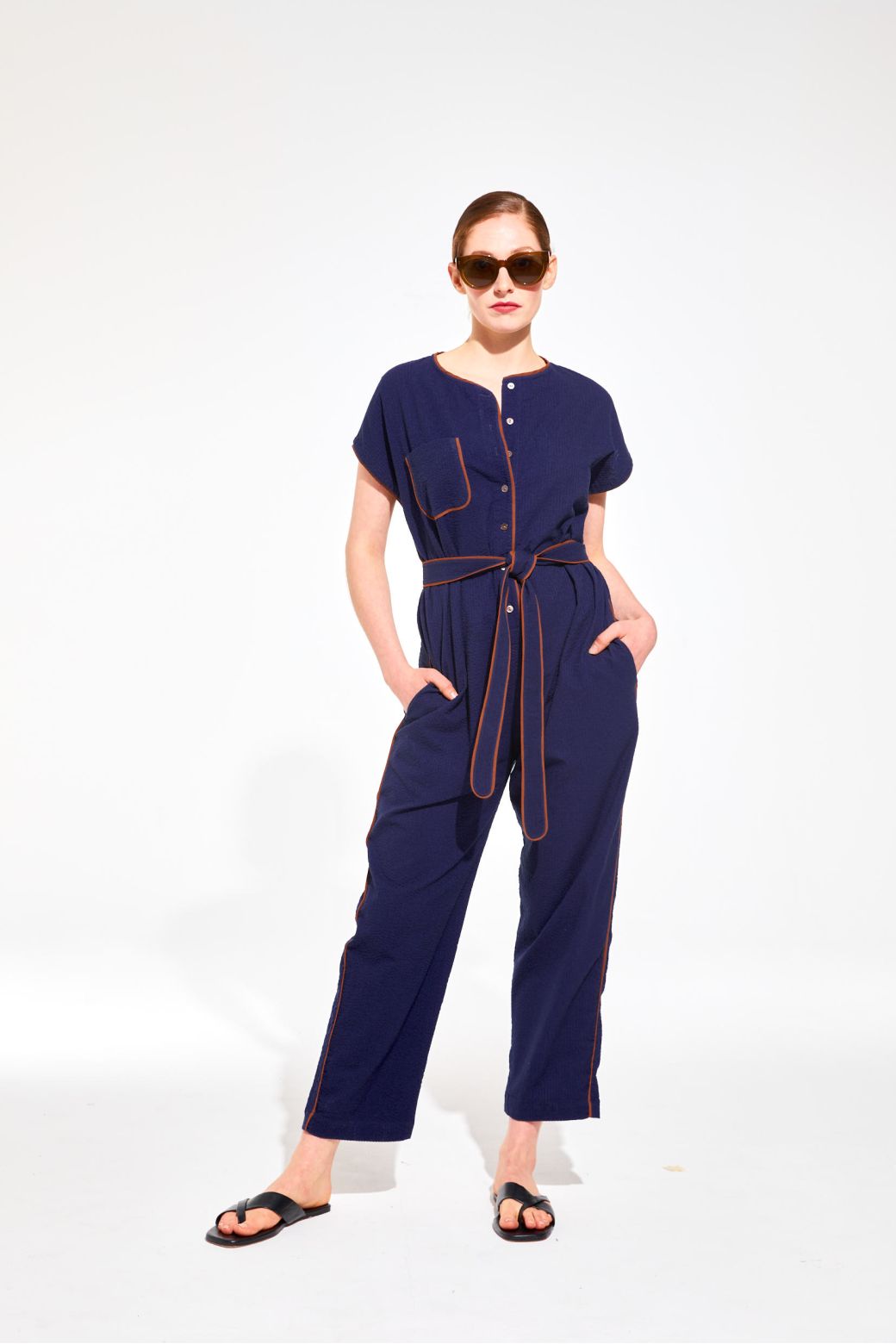 MESSINA TERRA INDIGO JUMPSUIT