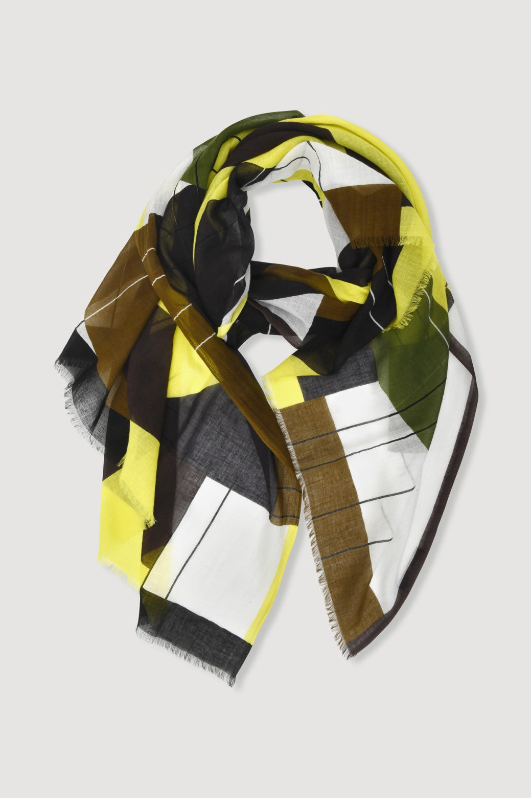 LIME KHAKI FORMA SCARF