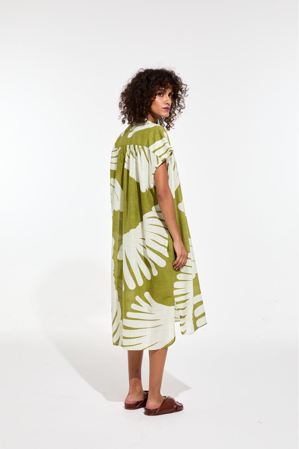 KHAKI ALMA PALMA DRESS &nbsp;