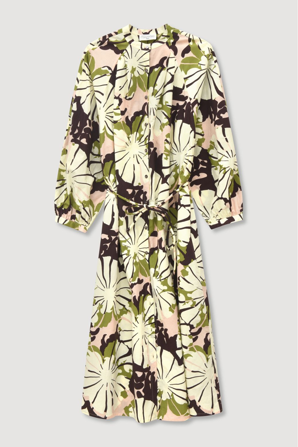 ROSE KHAKI EULALIE PAVOT DRESS