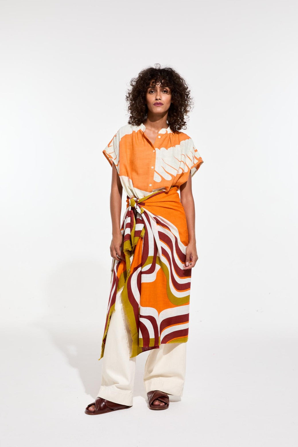 ORANGE ADELE PALMA TOP